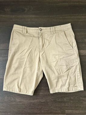 O'Neill Men's Beige Flat Front Casual Shorts